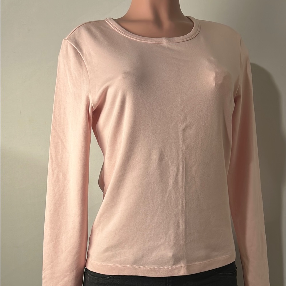 Vintage J.Crew Pima Cotton T-Shirt Size L Preppy Long Sleeve Tee Women's - Picture 8 of 9